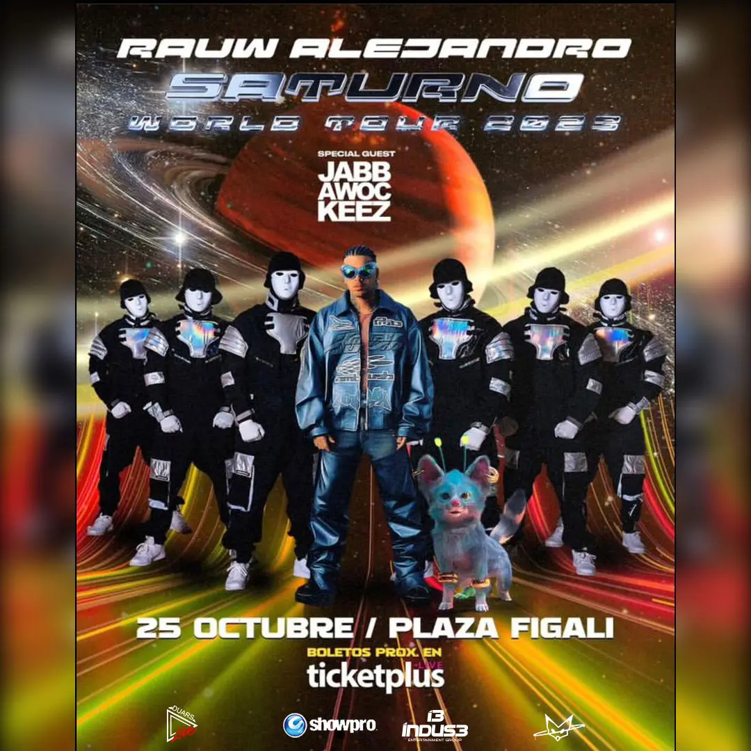 FLYER RAUW ALEJANDRO   SATURNO TOUR POSTER 2023 POST